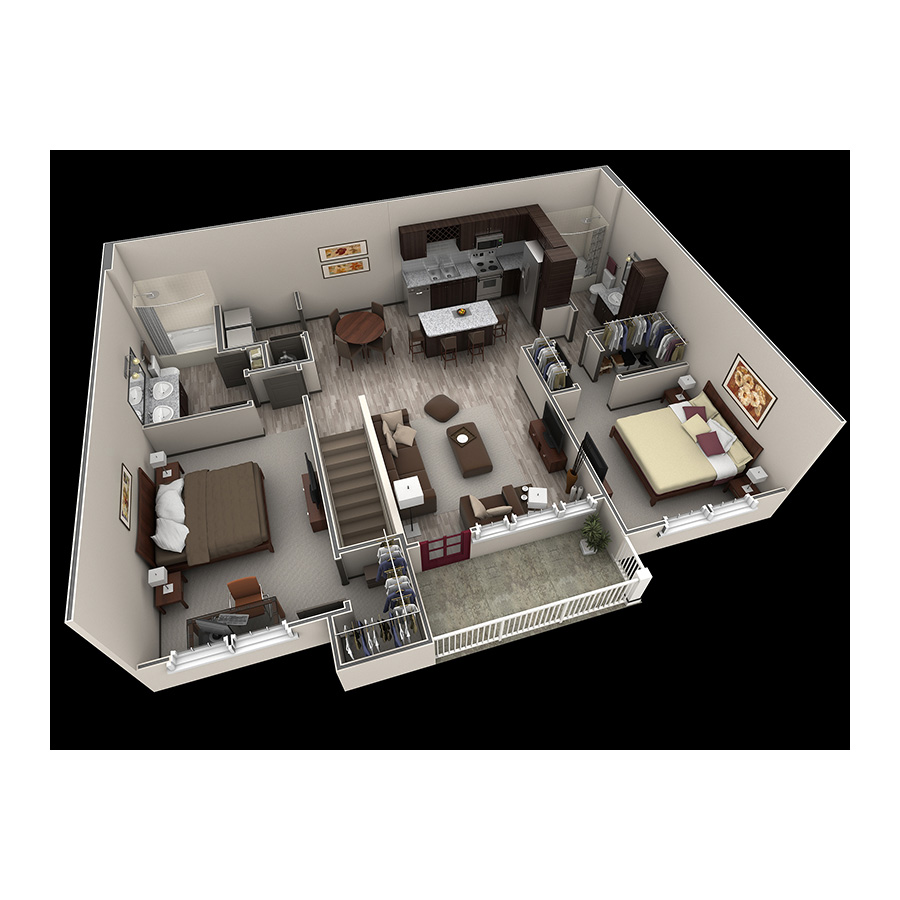 2 BR Grand Overlook Garage floor plan