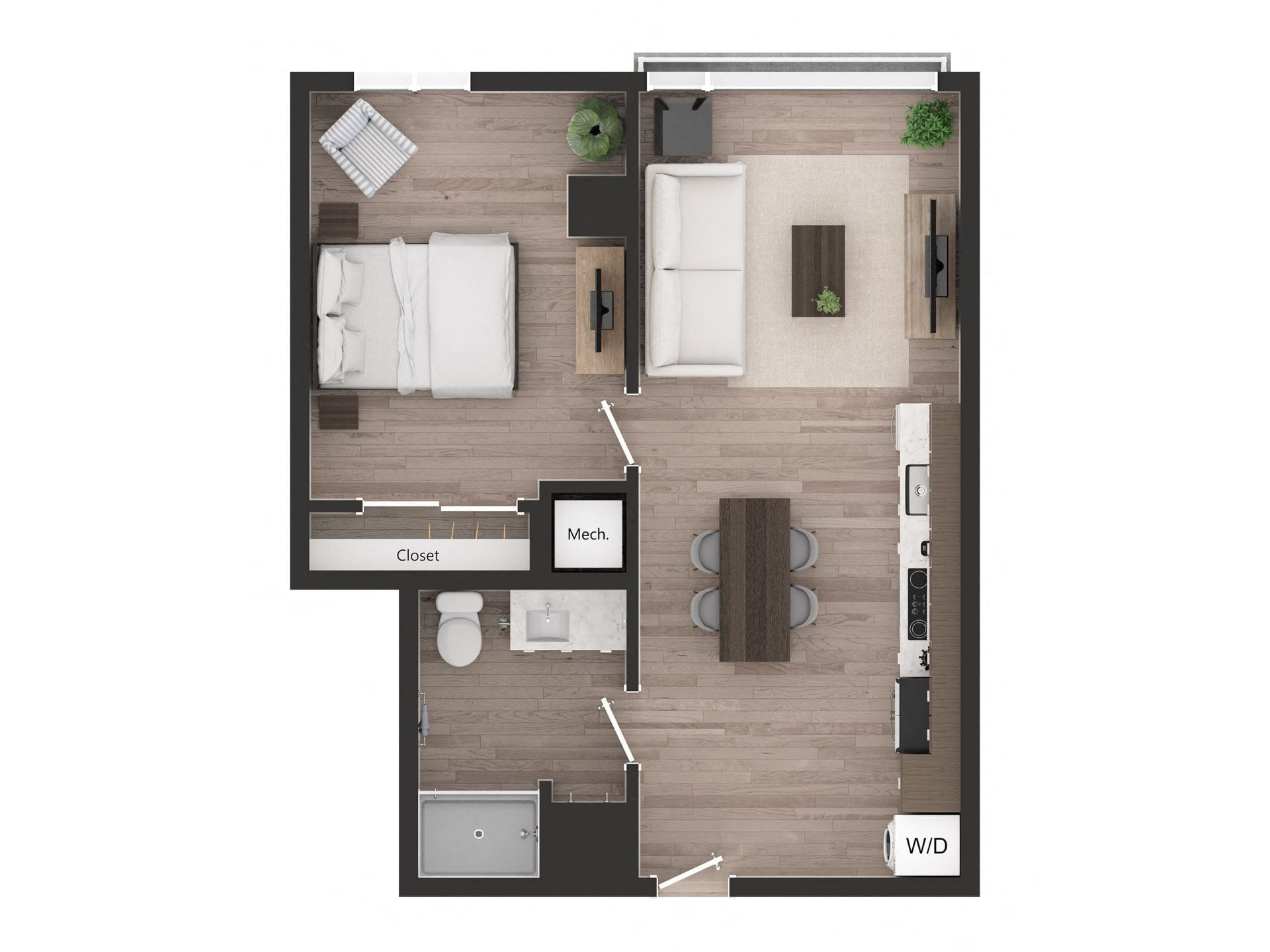 1BD1x floor plan