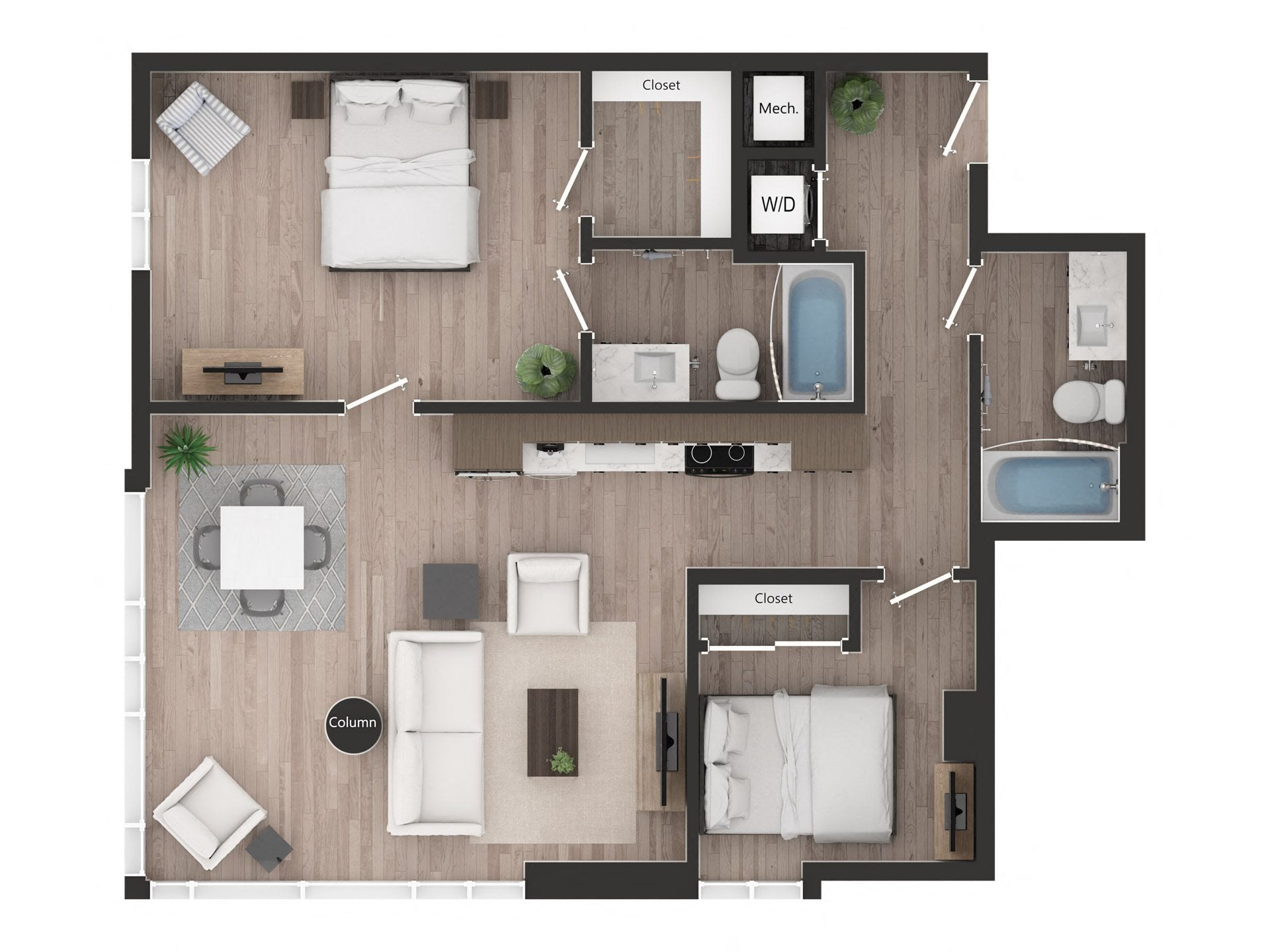 2BD2g floor plan