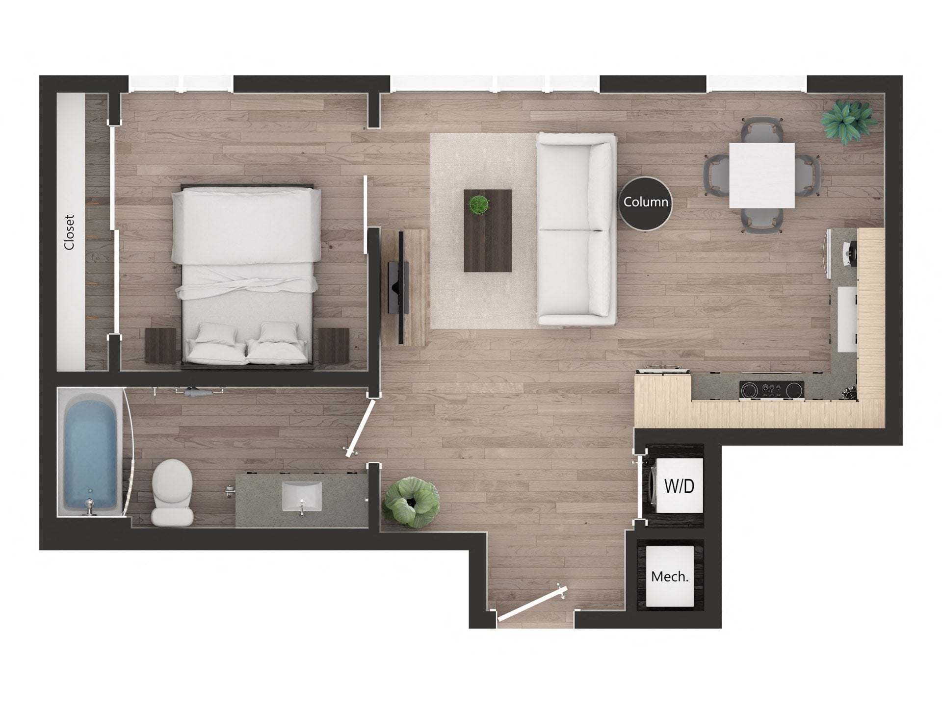 1BD1u floor plan
