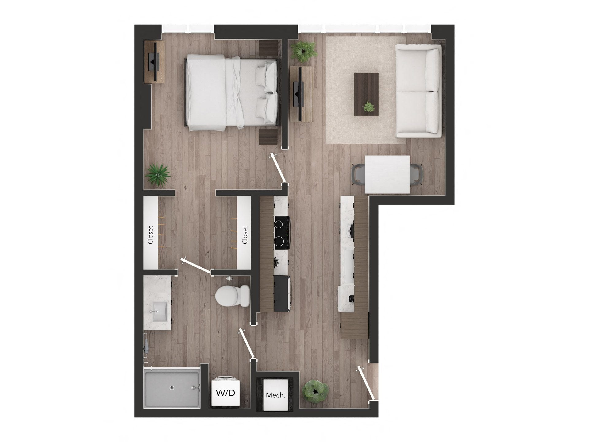 1BD1p floor plan