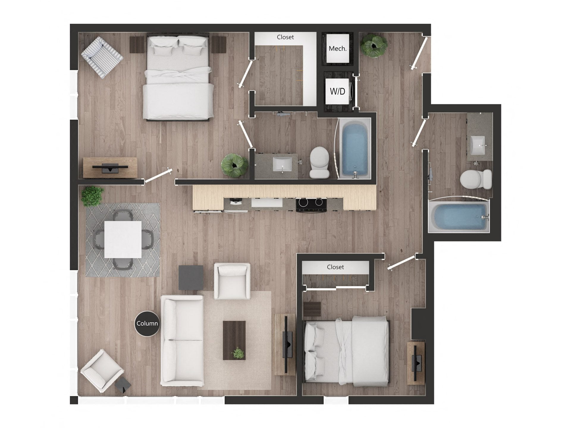 2BD2f floor plan