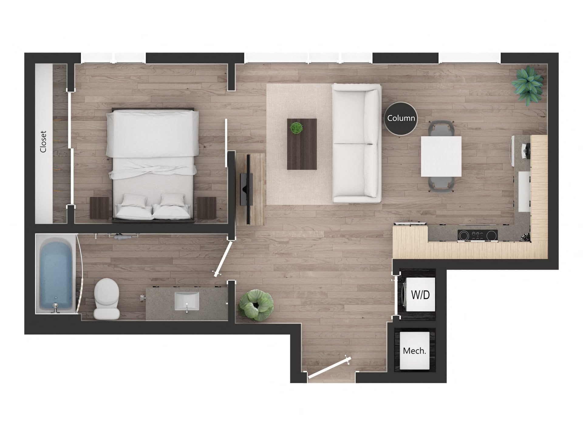 1BD1h floor plan