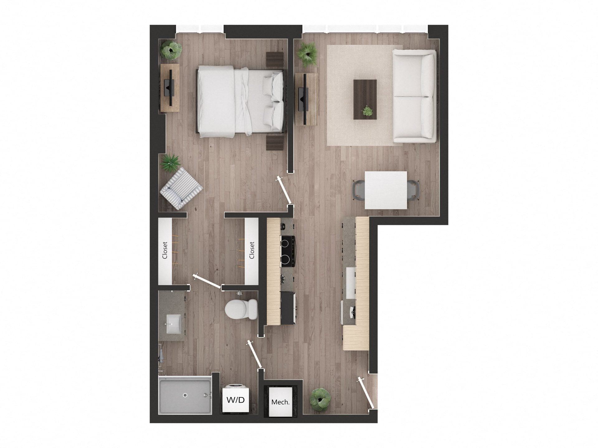 1BD1zd floor plan