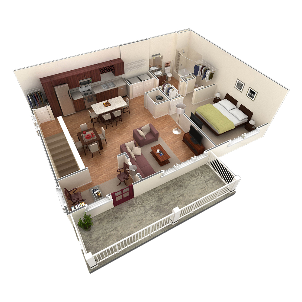 1 BR Grand Overlook floor plan