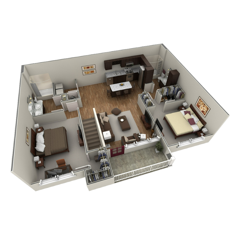 2 BR Grand Overlook Garage floor plan