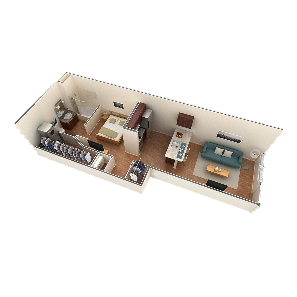 Studio Grand Courtyard floor plan