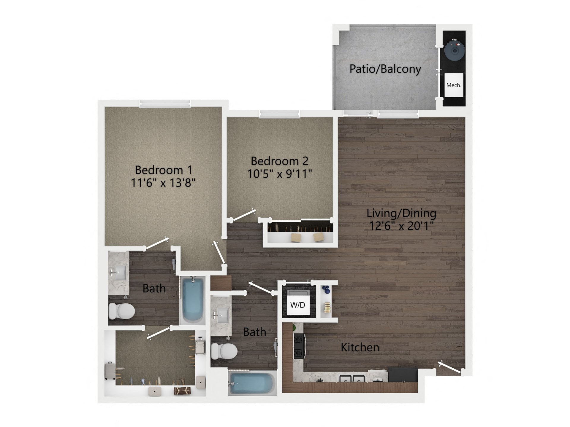 2B floor plan