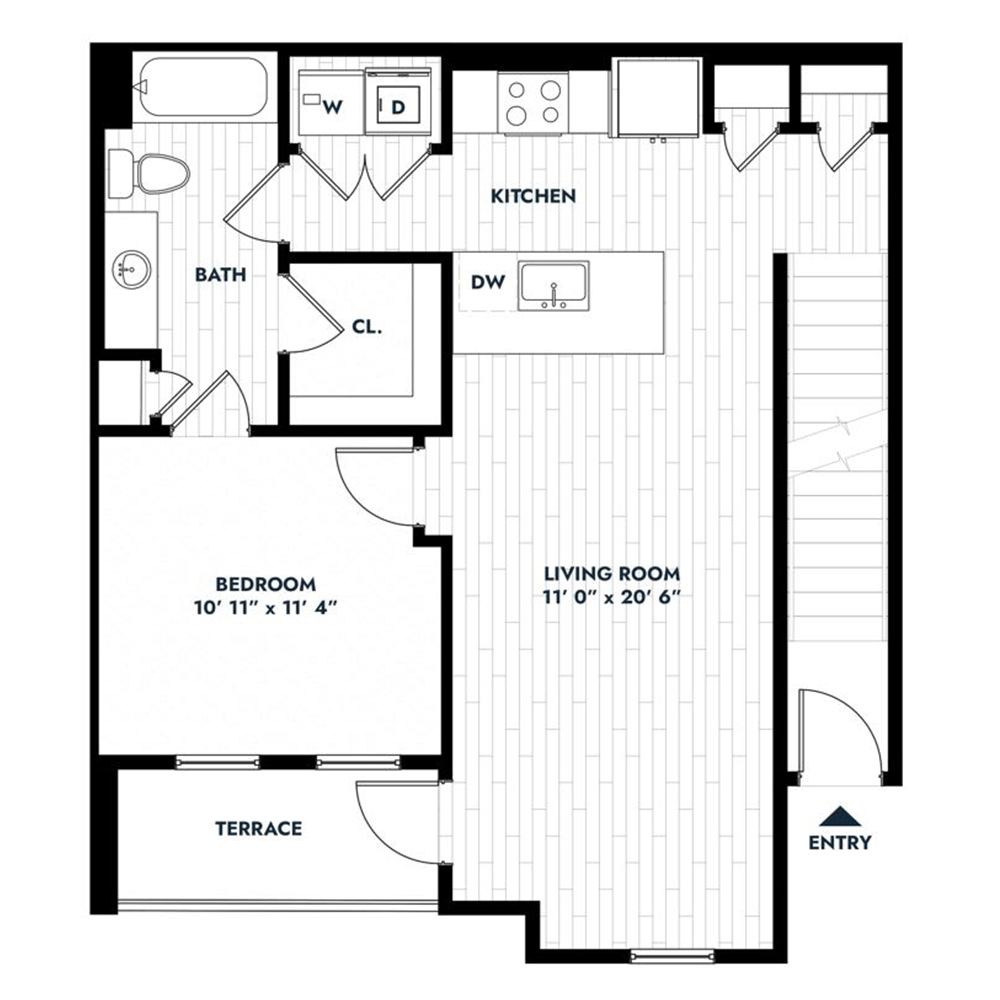1B floor plan