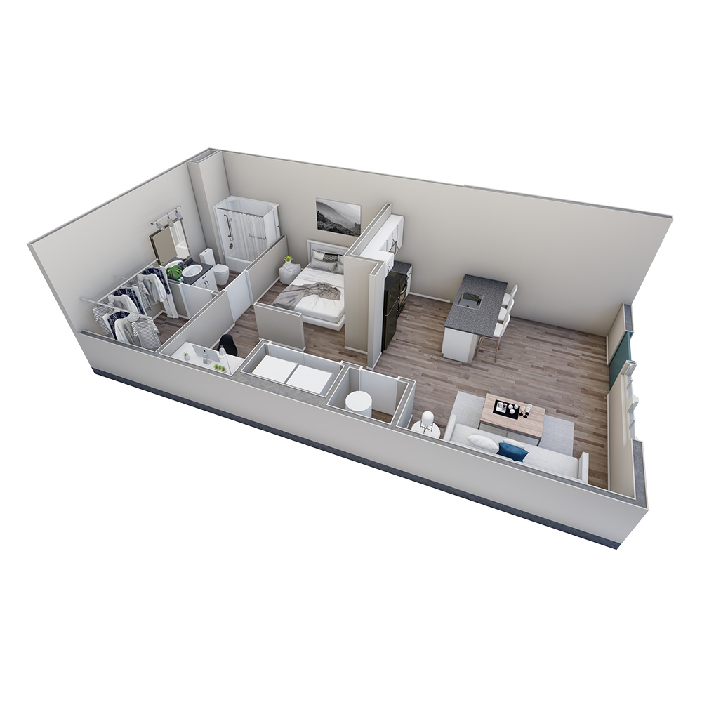 Studio Retreat Courtyard floor plan