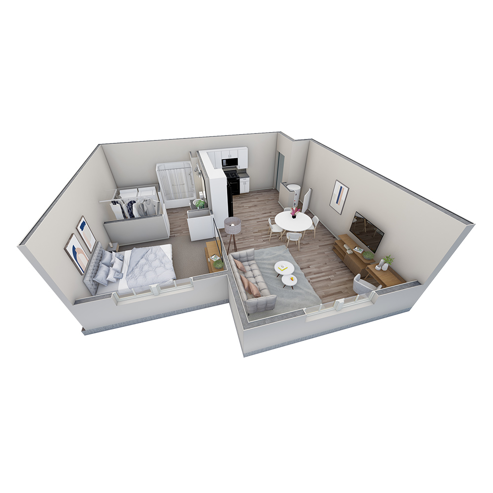 1 BR Retreat Overlook floor plan