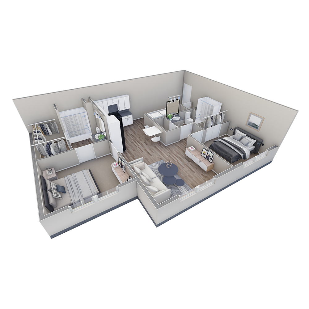 2-2 BR Horizon Overlook floor plan