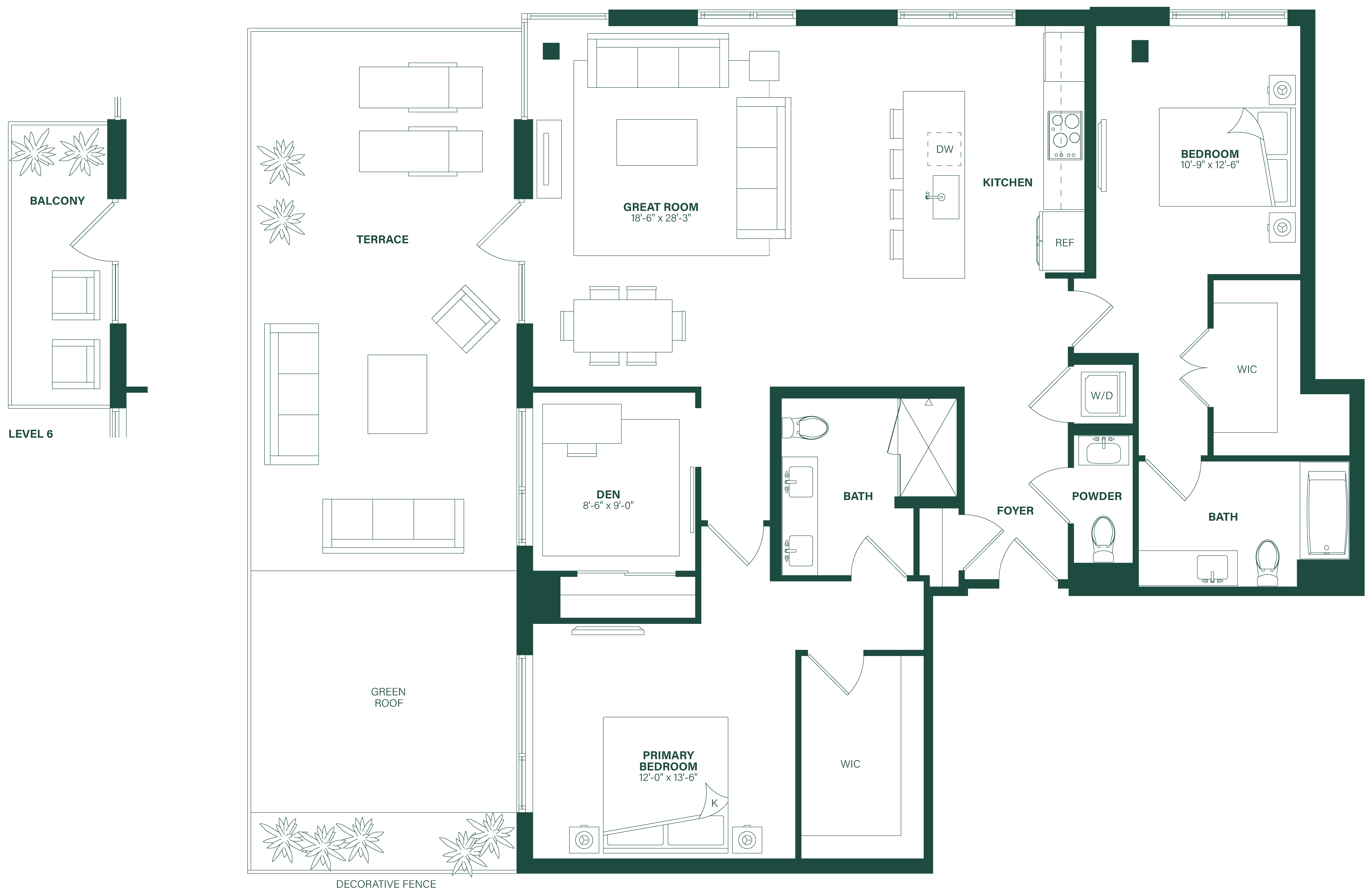 2 Bed/2.5 Bath Den-2M floor plan
