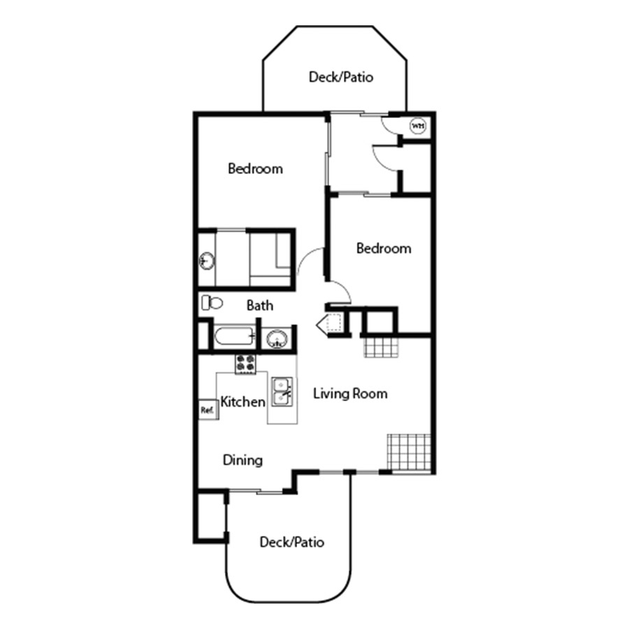 2x1.5D Renovated floor plan