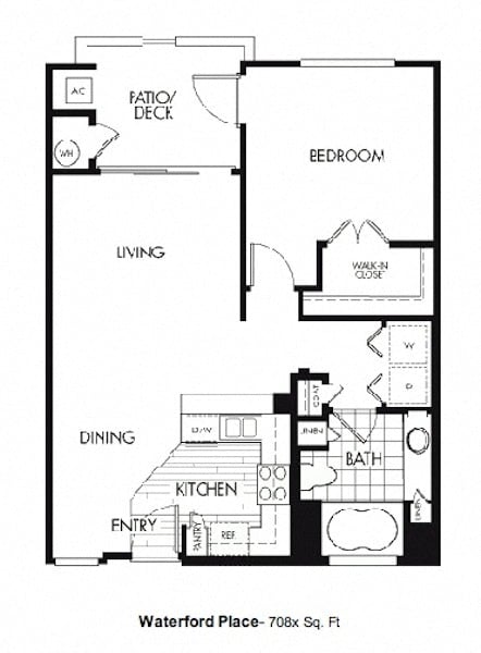 1x1-B floor plan