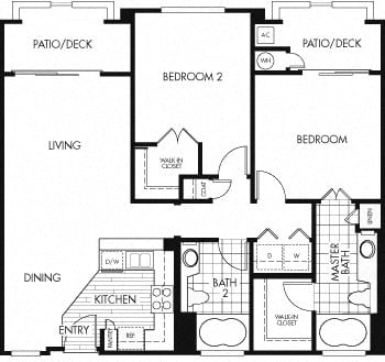 2x2-E floor plan