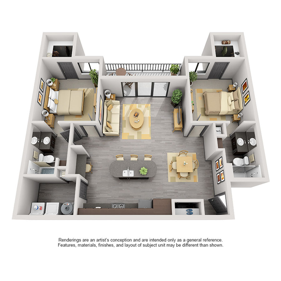 2x2 floor plan