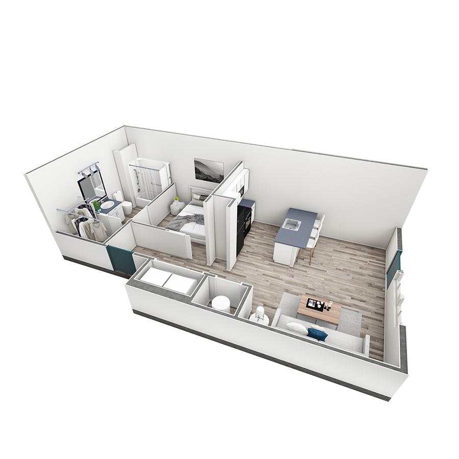 Studio Premier Retreat Courtyard floor plan