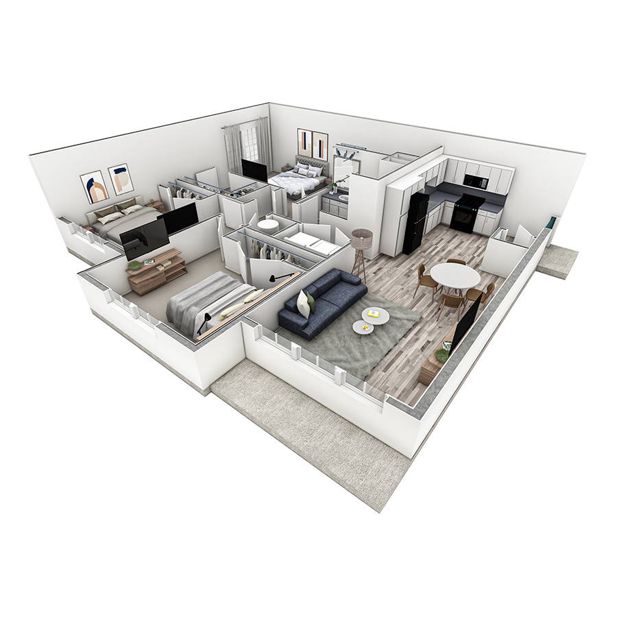 3-2 BR Premier Horizon Summit floor plan