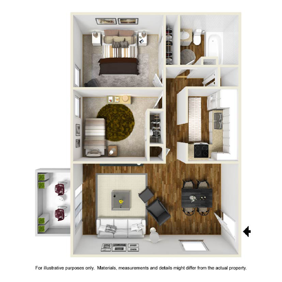 B1 2x1 Renonvated floor plan