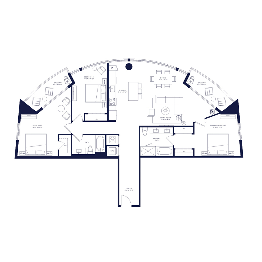 #HAR0901 - 3 bedroom floorplan layout with 2 bathrooms and 1649 square feet
