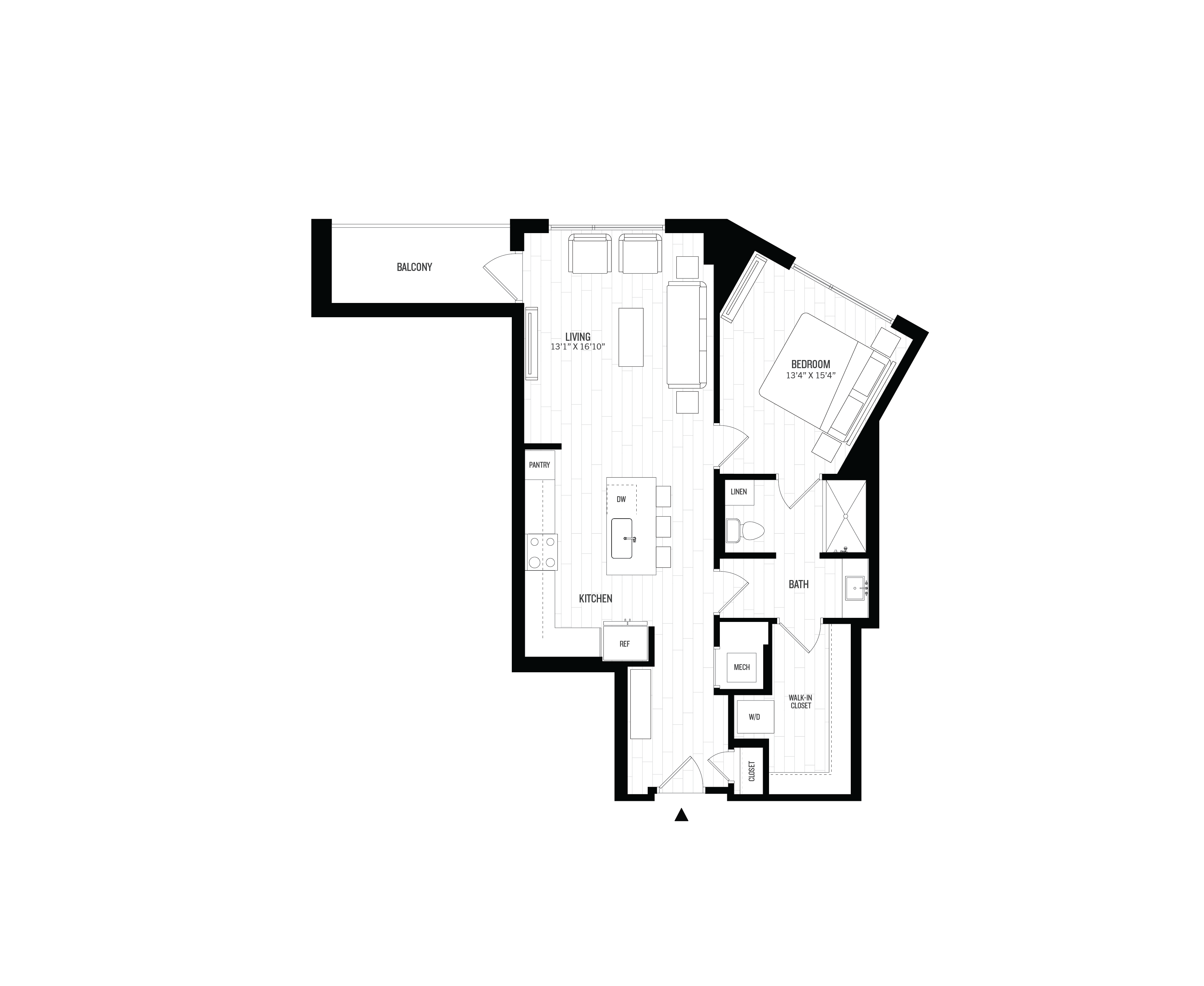 1 Bed/1 Bath-A7 floor plan