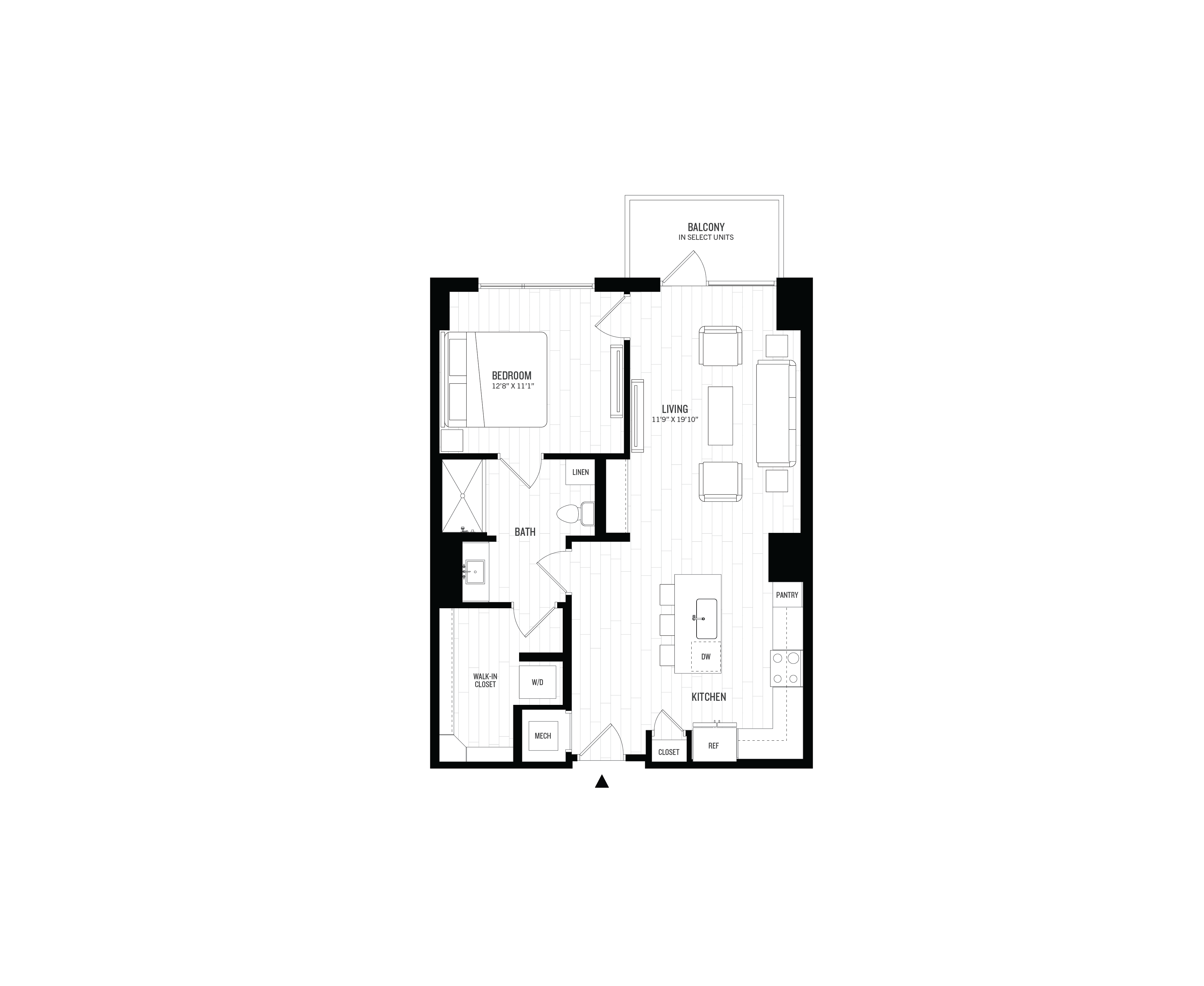 1 Bed/1 Bath-A2 floor plan