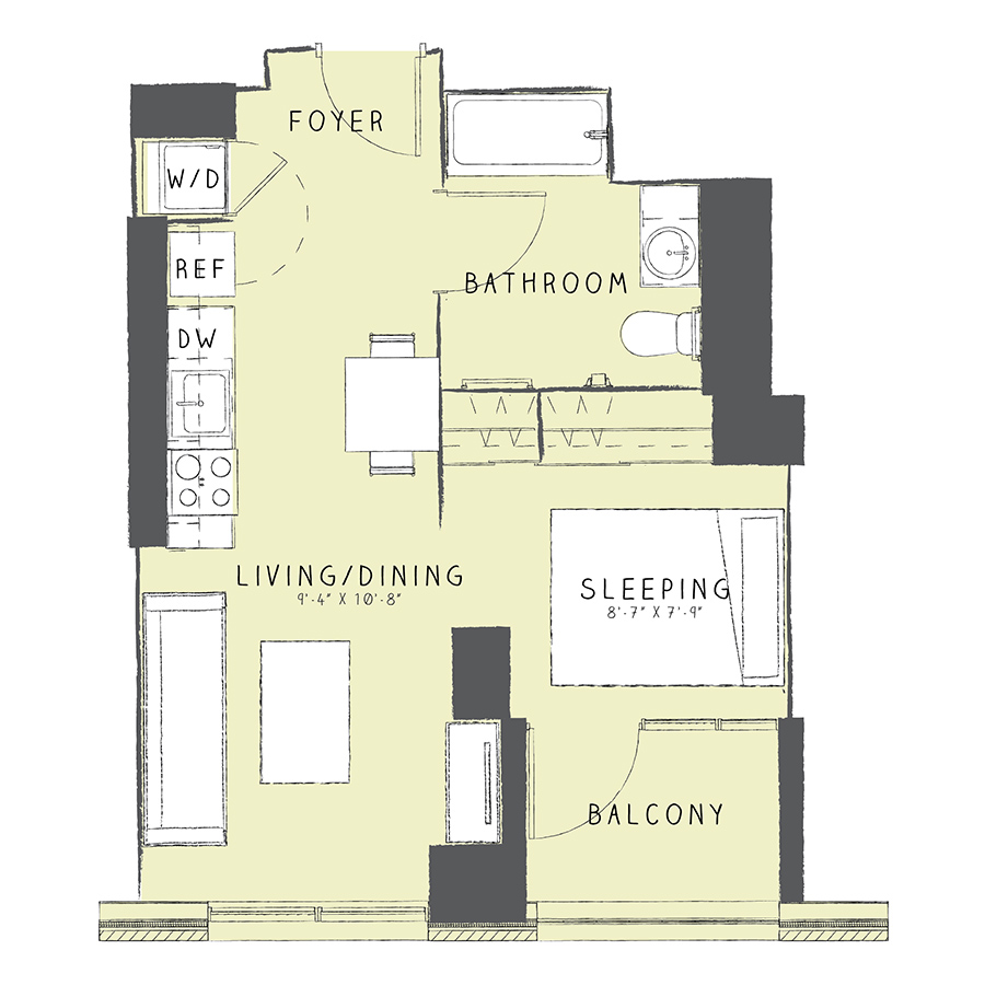 Unit 1105 floor plan