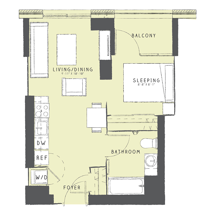 Unit 0610 floor plan