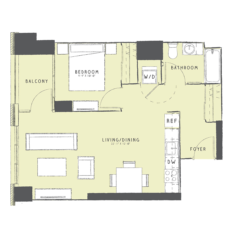 Unit 1807 floor plan