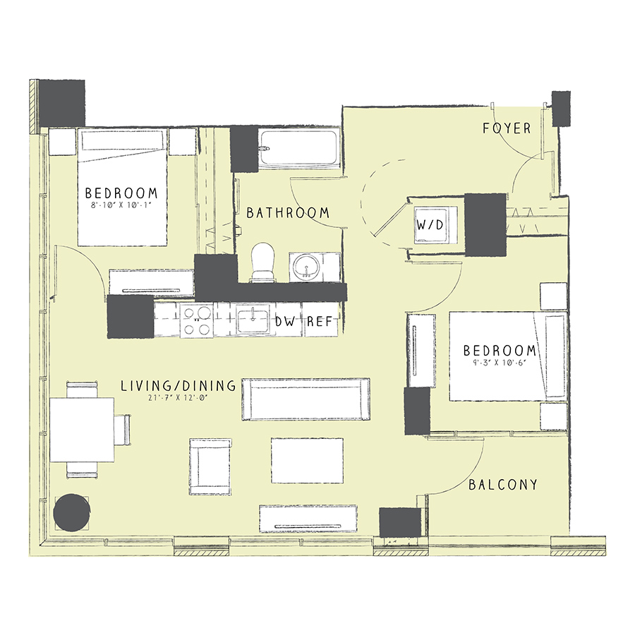 Unit 2306 floor plan