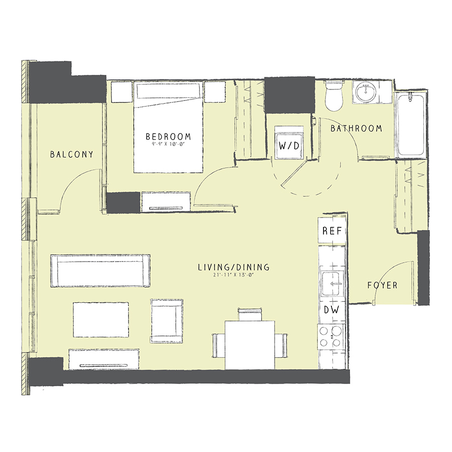 Unit 0807 floor plan