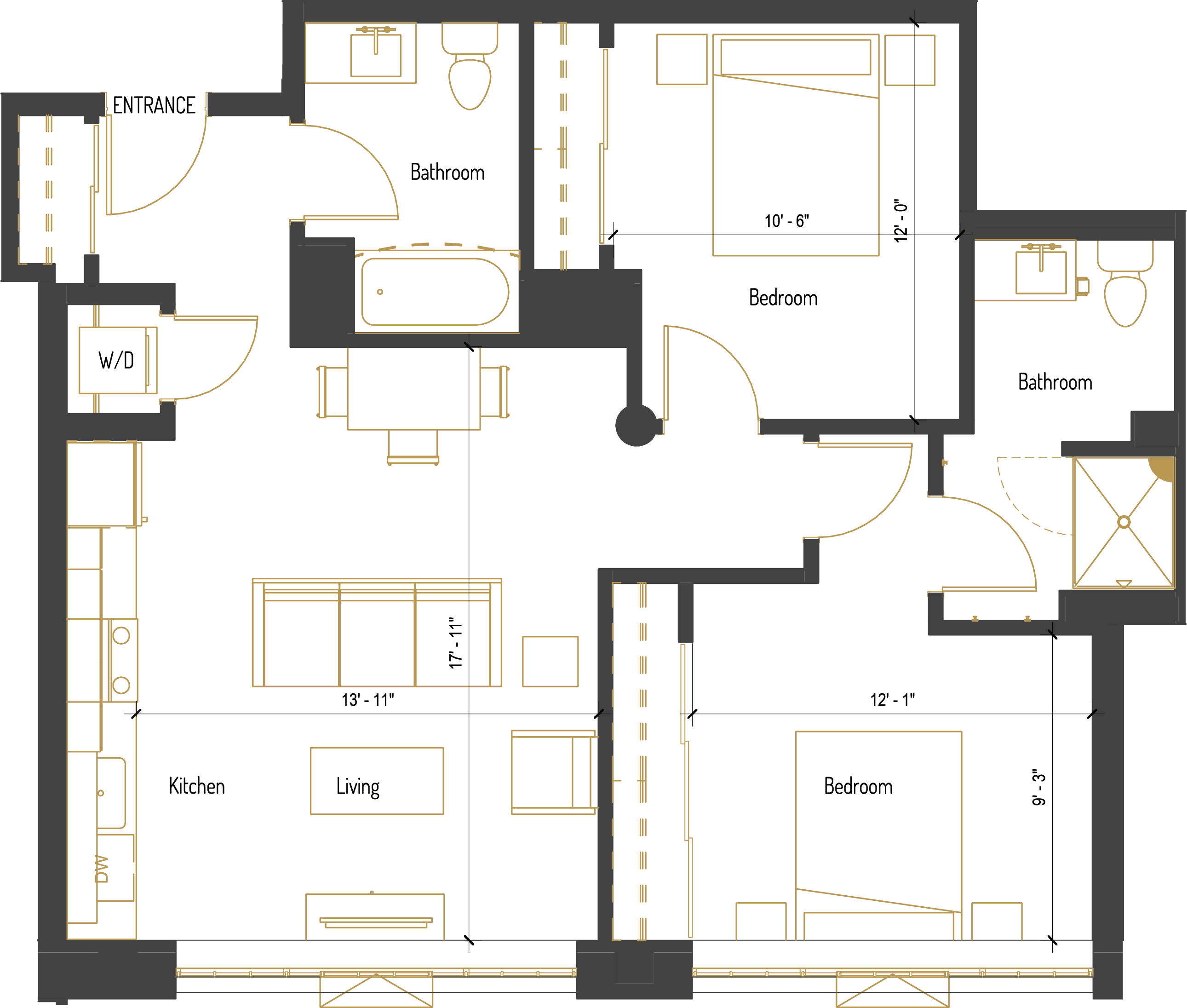 Unit 848 floor plan