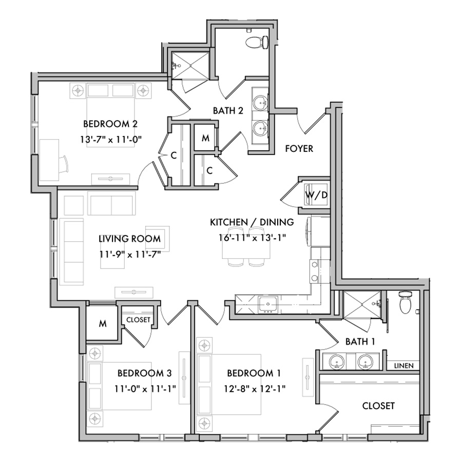 C1 floor plan