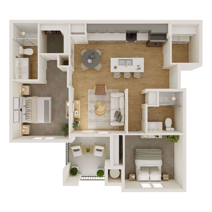 B1 - 2x2 floor plan