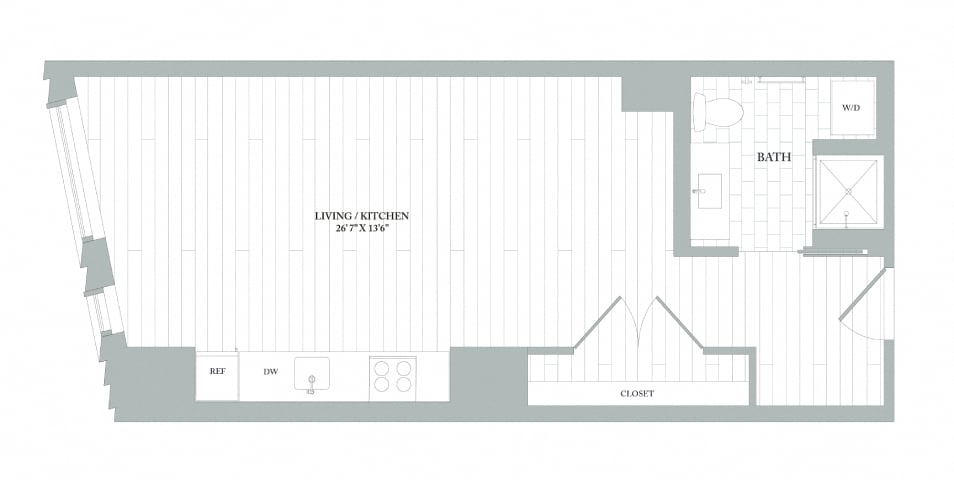 S2 | Studio | 1 Bath floor plan