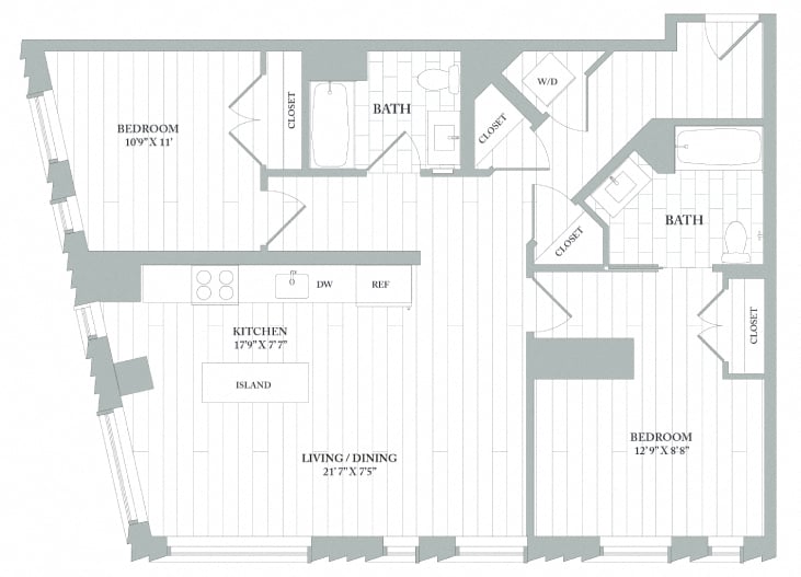 B2 | 2 Bed | 2 Bath floor plan
