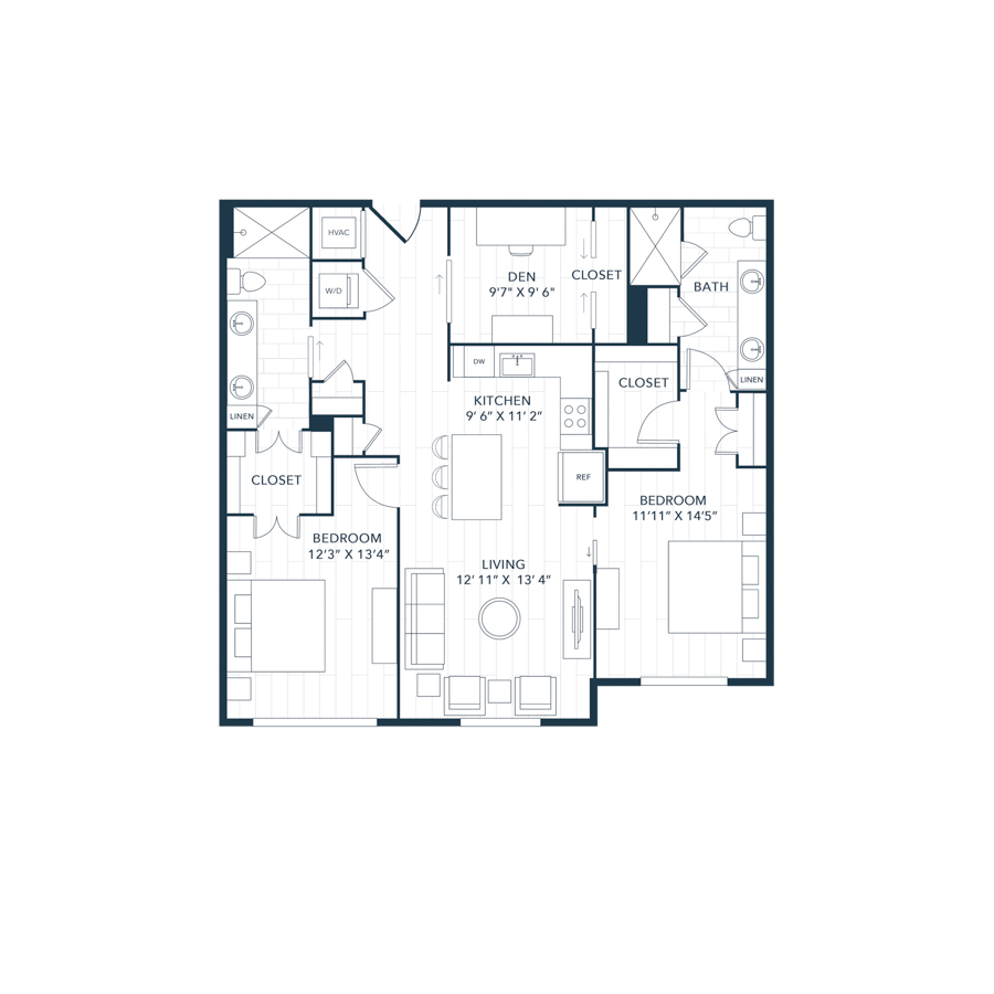 B2 Den floor plan