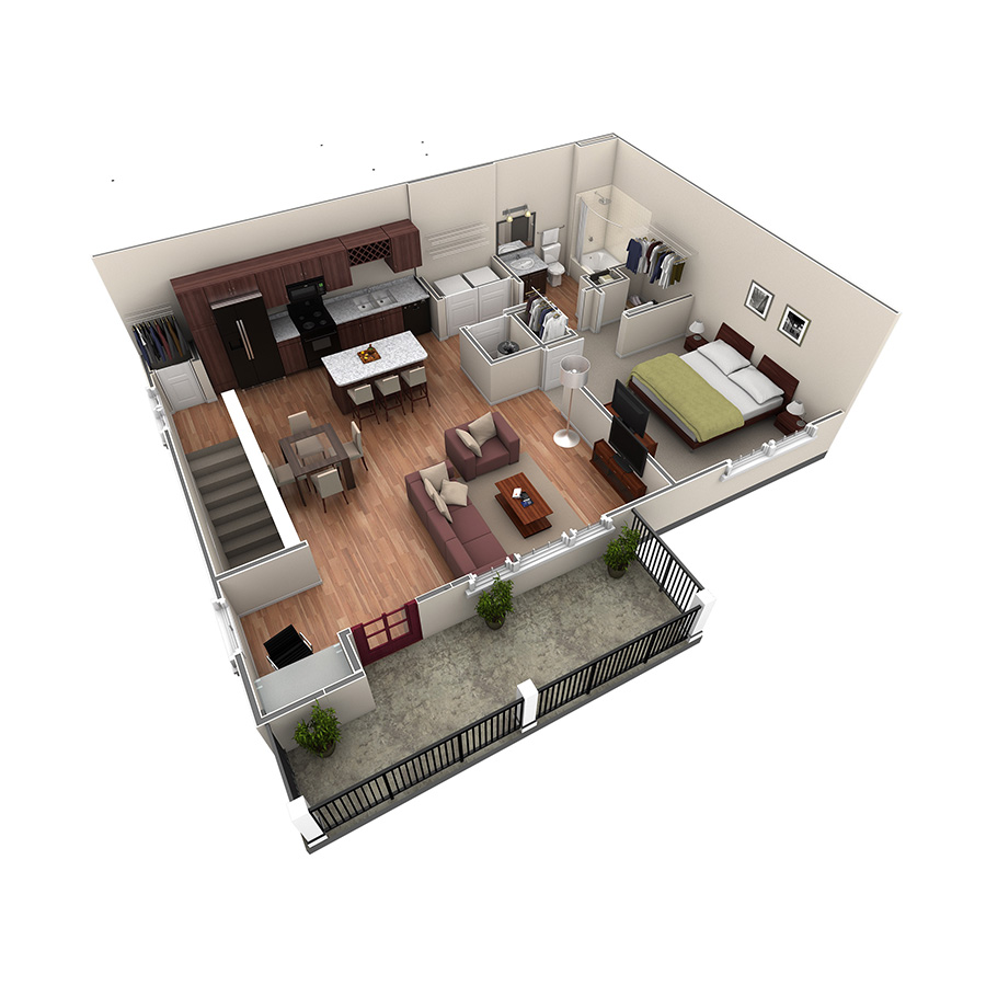 1 BR Grand Overlook floor plan