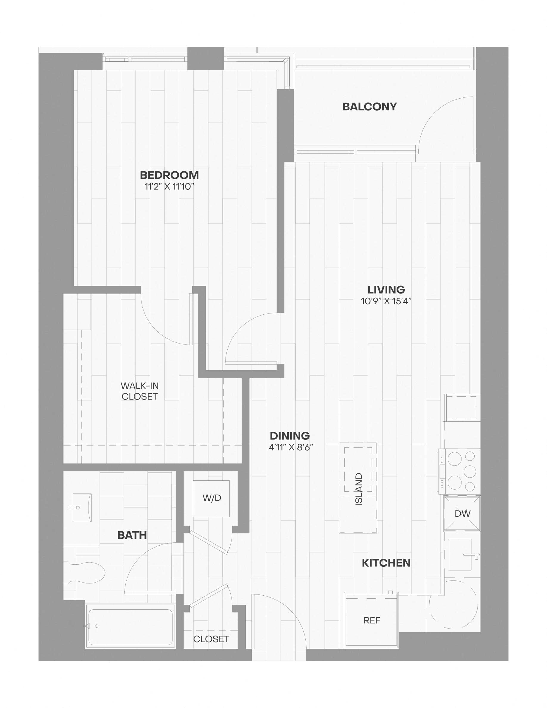 1 Bed/1 Bath-X17 floor plan