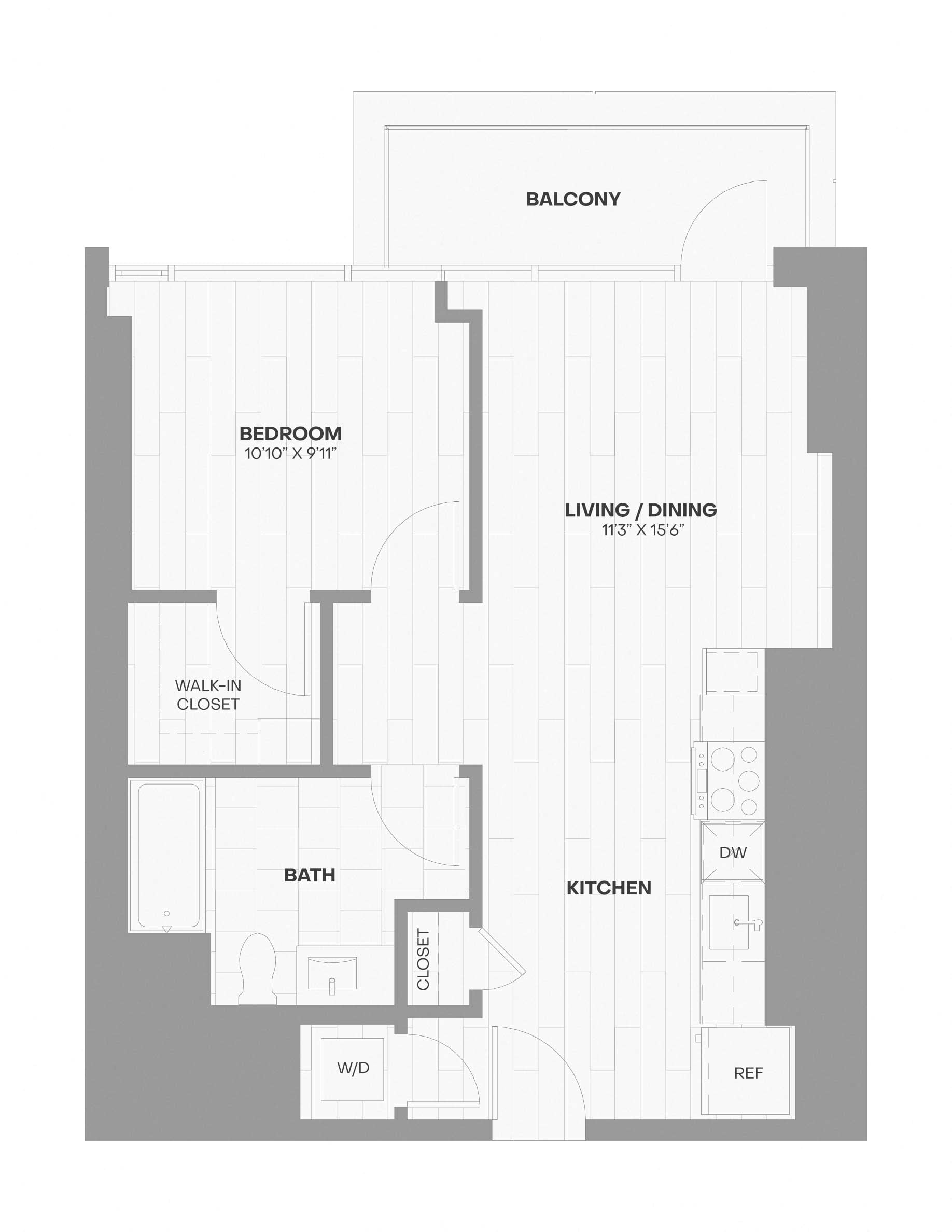 1 Bed/1 Bath-903 floor plan