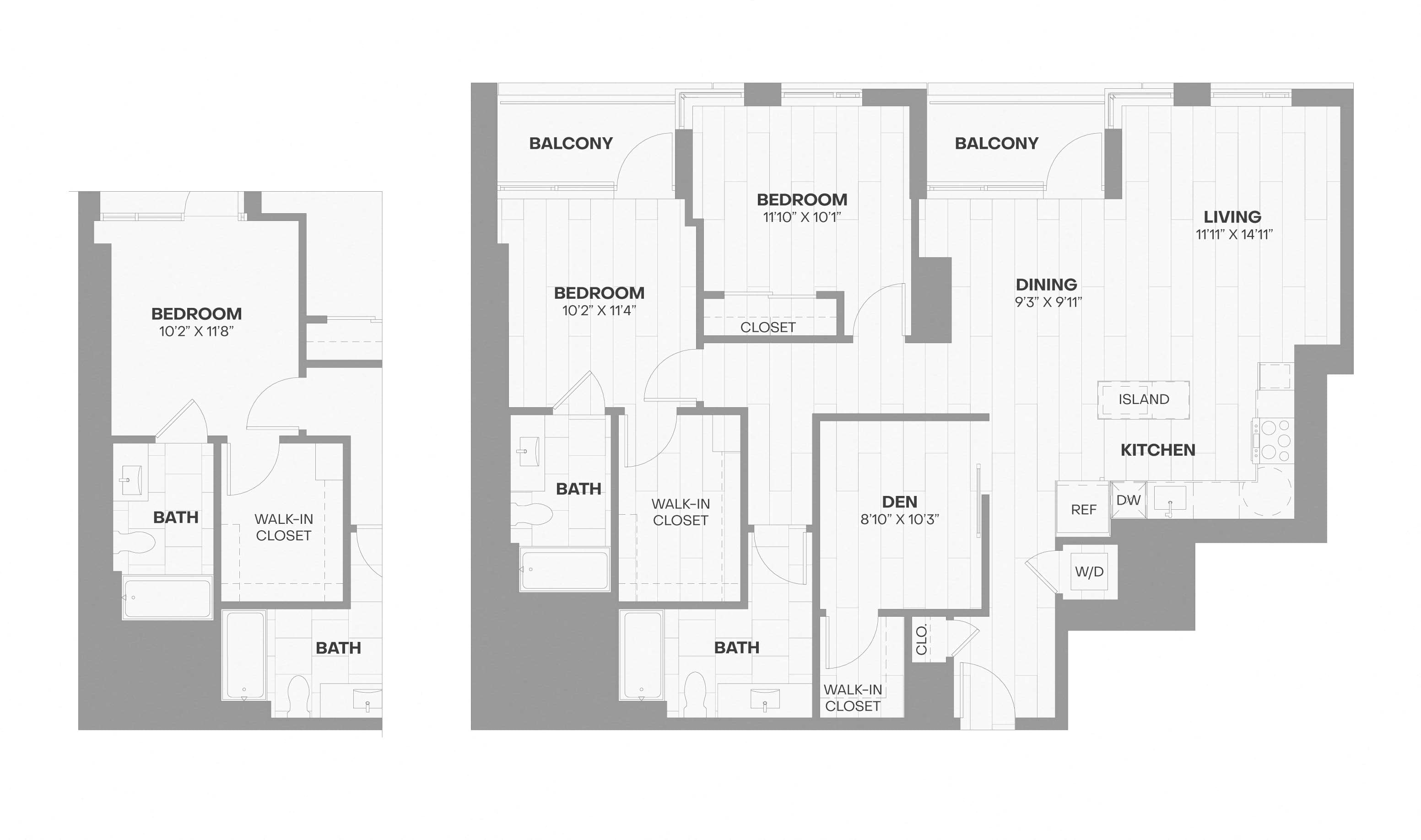 2 Bed/2 Bath/Den-X03 floor plan