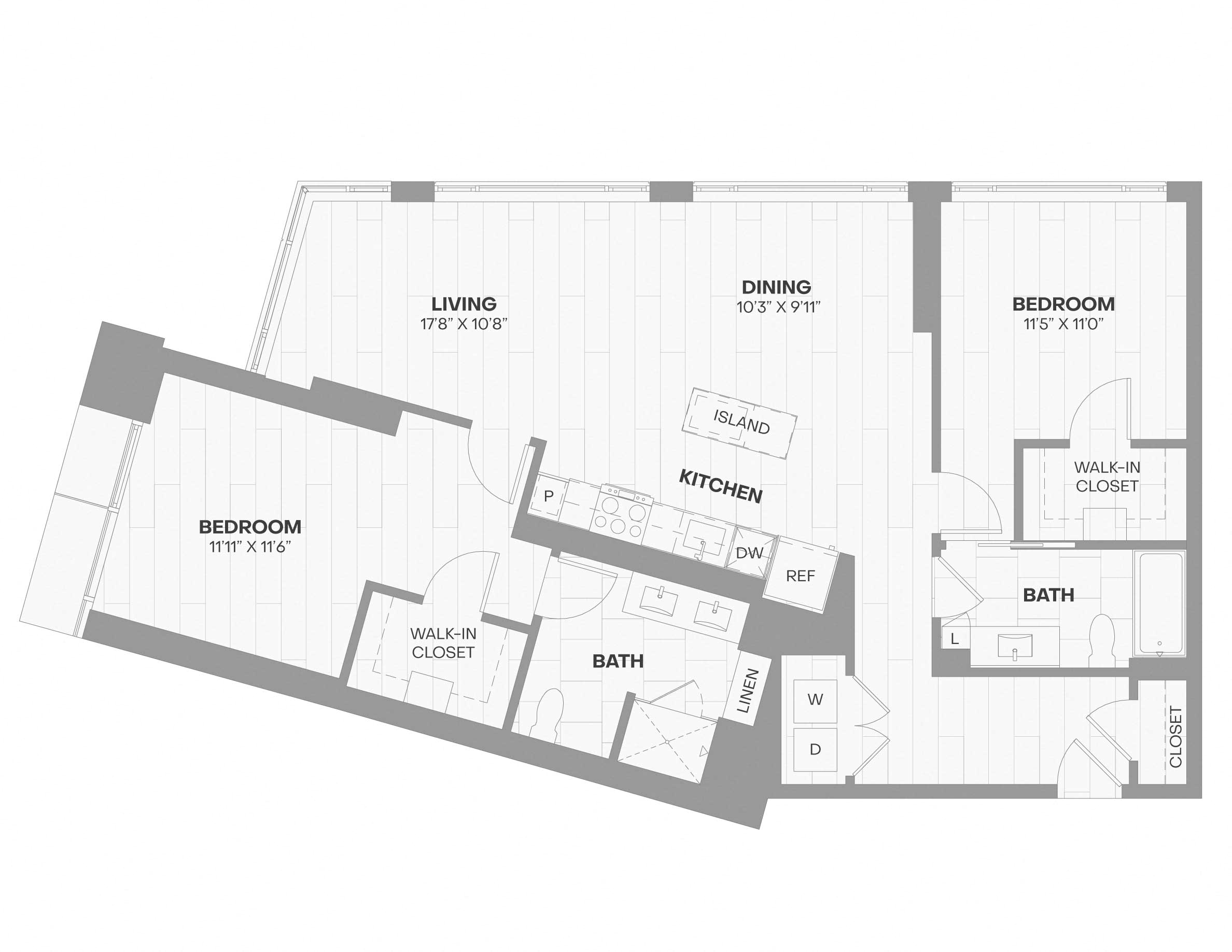 2 Bed/2 Bath-2708 floor plan