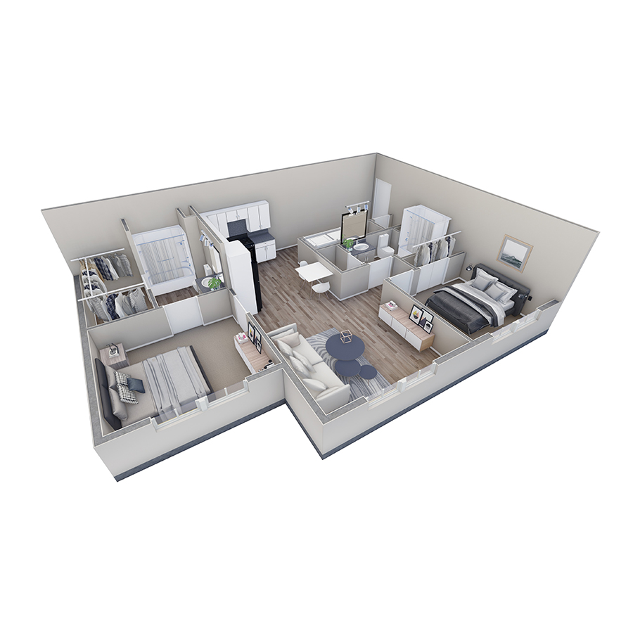 2-2 BR Horizon Overlook floor plan
