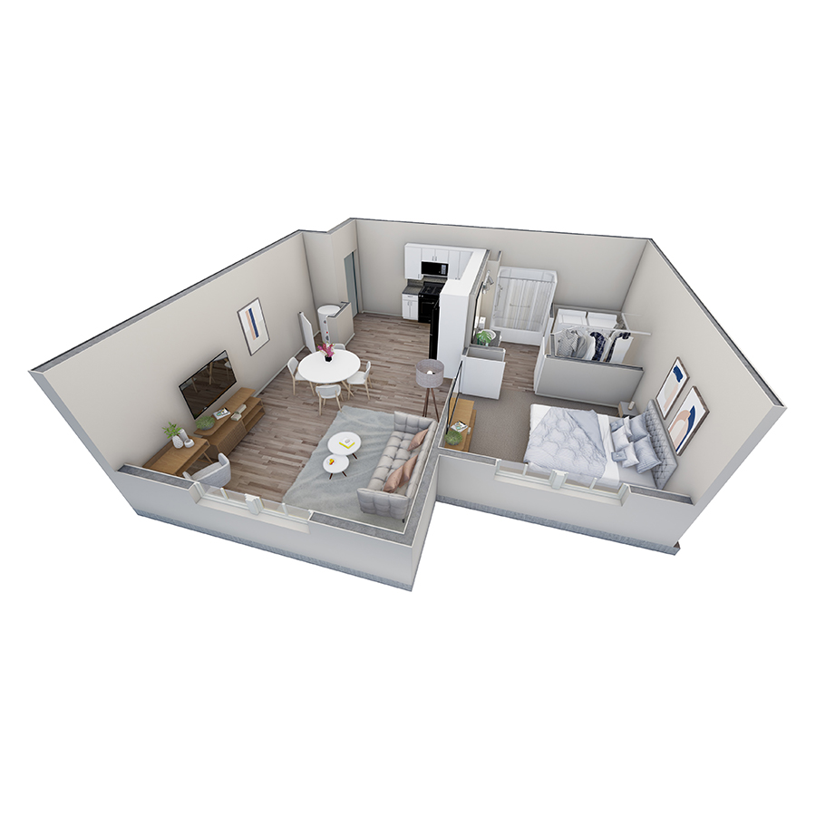1 BR Retreat Overlook floor plan
