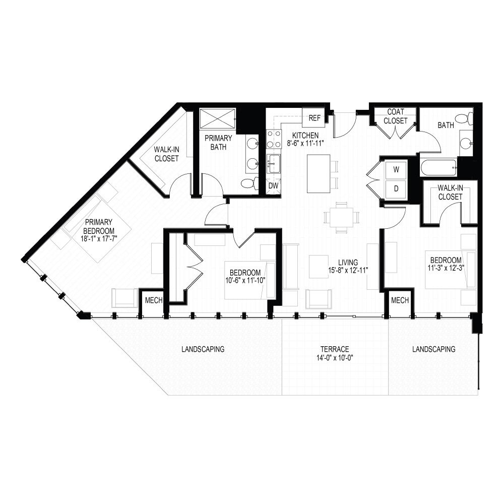 3 Bed D floor plan