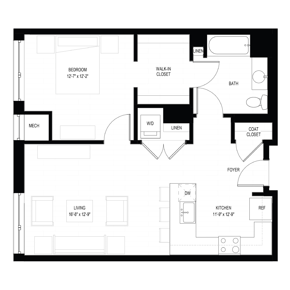 1 Bed I floor plan