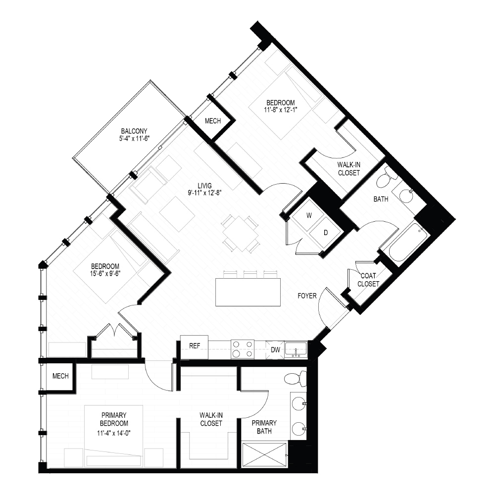 3 Bed B floor plan