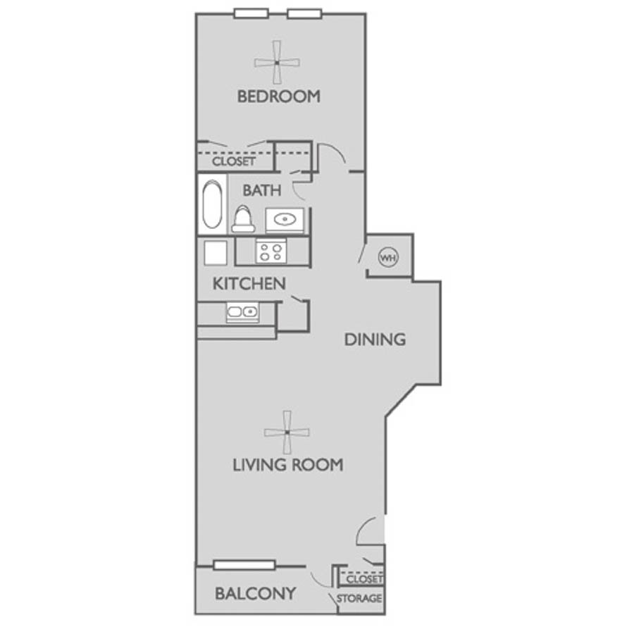 1 x 1 Upgrade floor plan