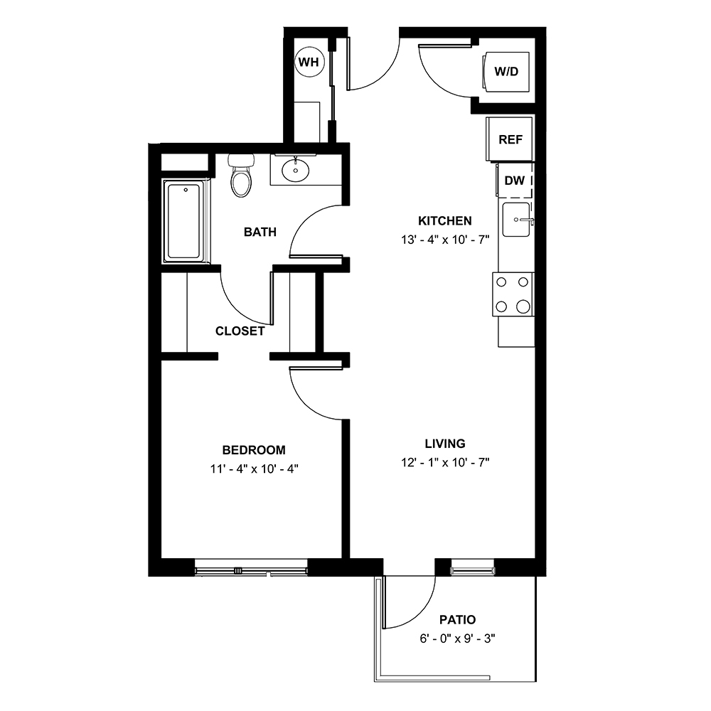 1-1E floor plan